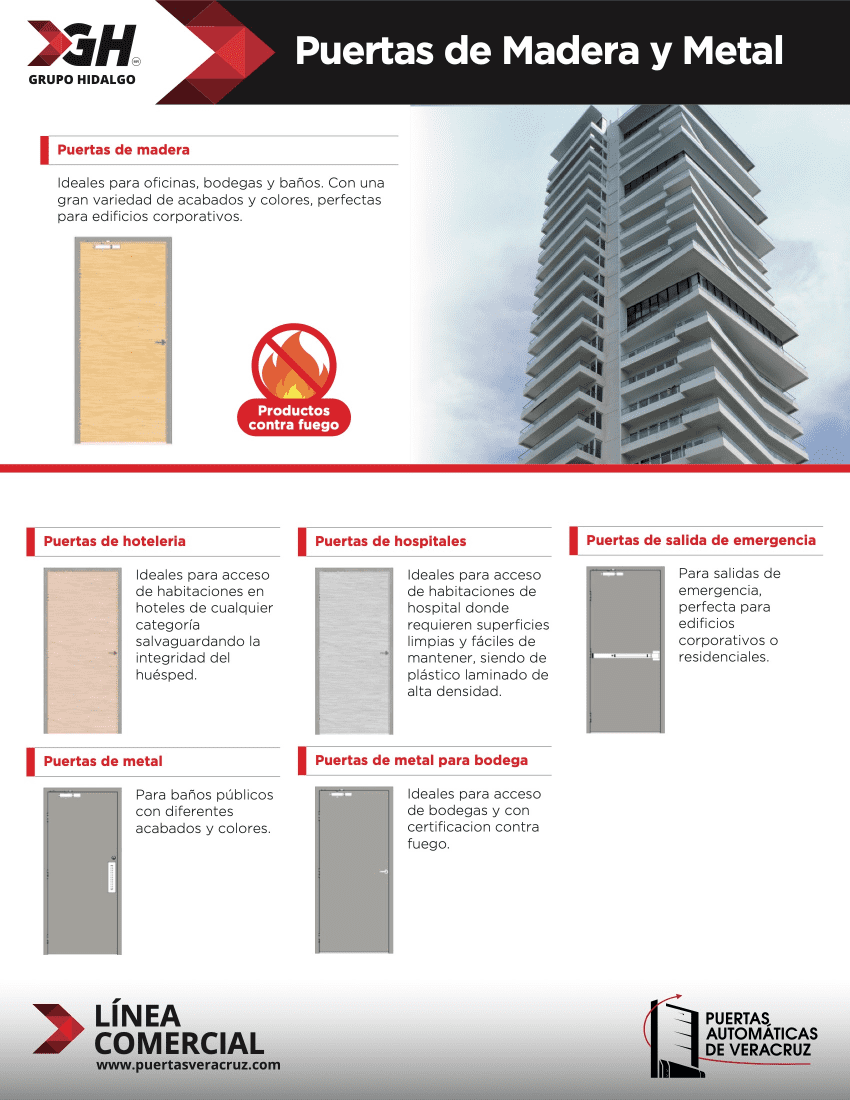 Catálogo - Puertas de madera y metal